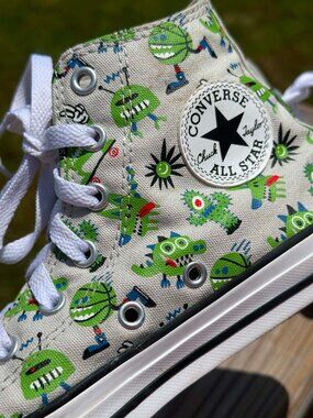 Converse Chuck Taylor Kids Monster Print Playcore Y2K Skater HighTop sz 2.5 3418